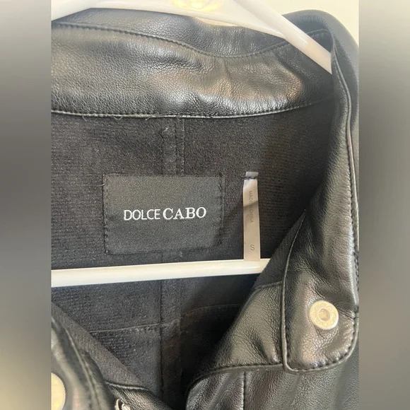 DOLCE CABO Faux Vegan Leather Button Up Shirt SIZE Small NWOT - Picture 6 of 11